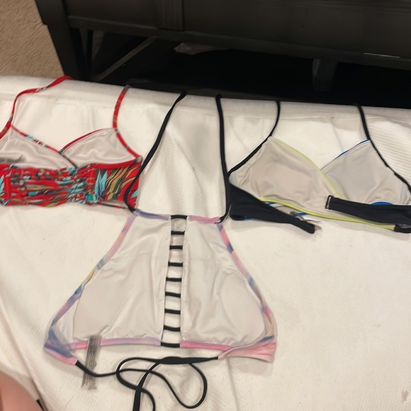 3 PINK swim tops size S - Picture 2 of 5